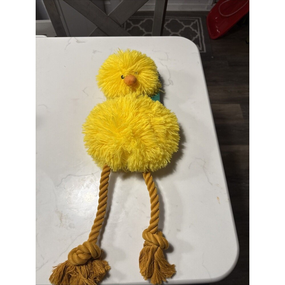 Boots And Barkley Dog Rope Plush Toy Yellow - Picture 1 of 6